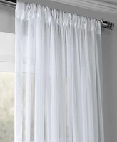 Half Price Drapes Solid White Extra Wide Sheer Curtain