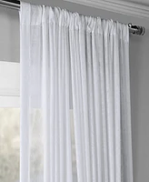 Half Price Drapes Double Layered White Extra Wide Sheer Curtain