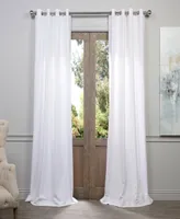 Half Price Drapes Rice White Grommet Heavy Faux Linen Curtain