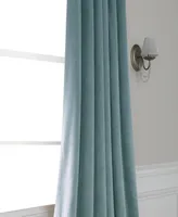 Half Price Drapes Skylark Blue Signature Velvet Blackout Curtain