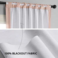 Half Price Drapes Rosey Dawn Signature Velvet Blackout Curtain