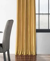 Half Price Drapes Golden Spice Faux Silk Taffeta Blackout Curtain