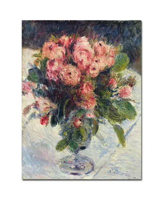 Pierre Auguste Renoir 'Moss-Roses1890' Canvas Art - 14" x 19"