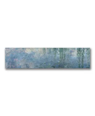 Claude Monet 'Waterlillies Morning' Canvas Art - 32" x 10"