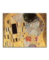 Gustav Klimt 'The Kiss' Canvas Art - 32" x 24"