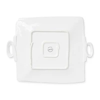 Vietri Lastra Collection Handled Square Platter