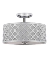 Safavieh Kora Quatrefoil 3 Light 15"D Gold Flush Mount