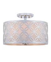 Safavieh Cecily Leaf Trellis 3 Light 15"D Gold Flush Mount