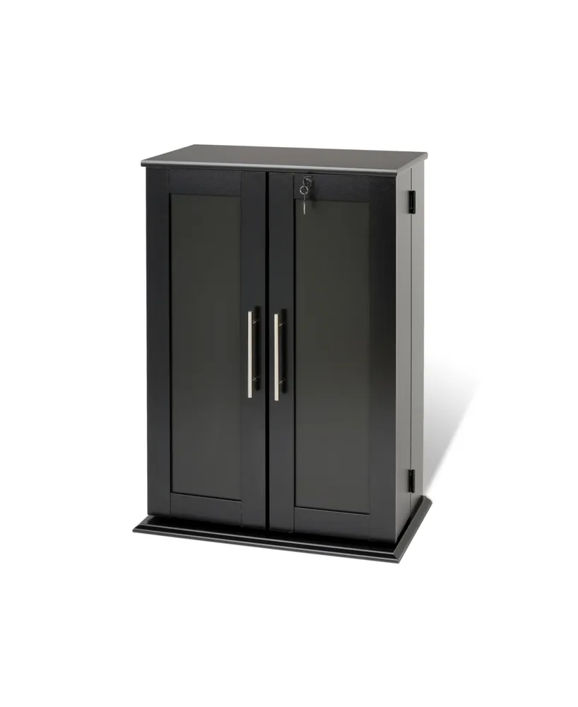 Prepac Locking Media Storage Cabinet with Shaker Doors