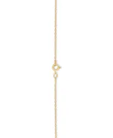 Cubic Cubic Zirconia 18" Pendant Necklace in 14k Gold