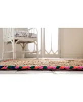 Bayshore Home Chindi Border Chb2 Natural 5' x 8' Area Rug