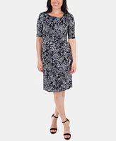 Women's Elbow Sleeve Slim Dress