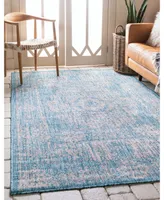 Bayshore Home Outdoor Pashio Pas8 Light Aqua 8' x 11' 4" Area Rug