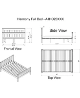Alaterre Furniture Harmony Full Bed with Storage Drawers