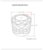 Coates Round Pouf