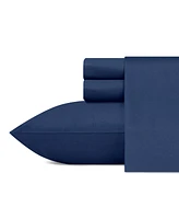 Nautica Solid Cotton Percale -Piece Sheet Set