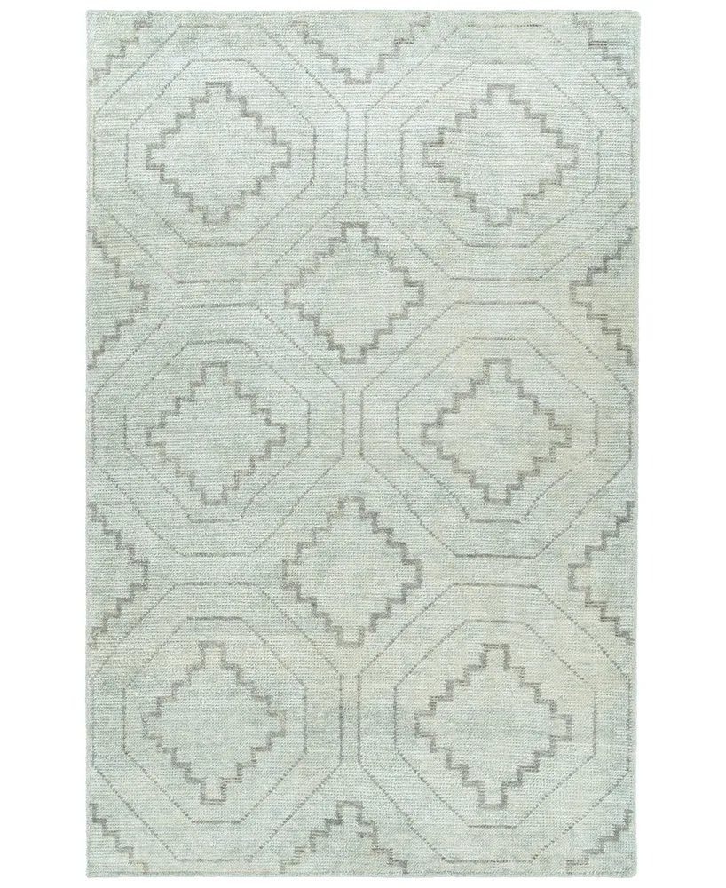 Kaleen Solitaire SOL13-34 Glacier 4 'x 6' Area Rug