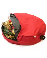 Santa's Bag 30" Hanging Christmas Wreath Storage Container