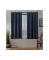 Exclusive Home Sateen Twill Woven Blackout Grommet Top Curtain Panel Pair