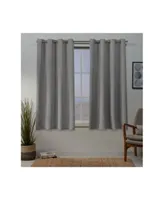 Exclusive Home Sateen Twill Woven Blackout Grommet Top Curtain Panel Pair