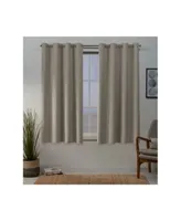 Exclusive Home Sateen Twill Woven Blackout Grommet Top Curtain Panel Pair