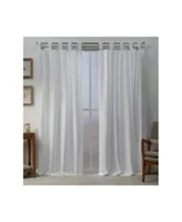 Exclusive Home Loha Linen Braided Tab Top Curtain Panel Pair