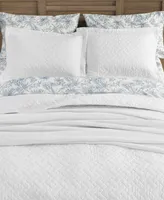 Tommy Bahama Solid White Reversible 3-Piece Full/Queen Quilt Set