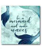 Courtside Market Mermaid Quotes I 20" x 20" Gallery-Wrapped Canvas Wall Art