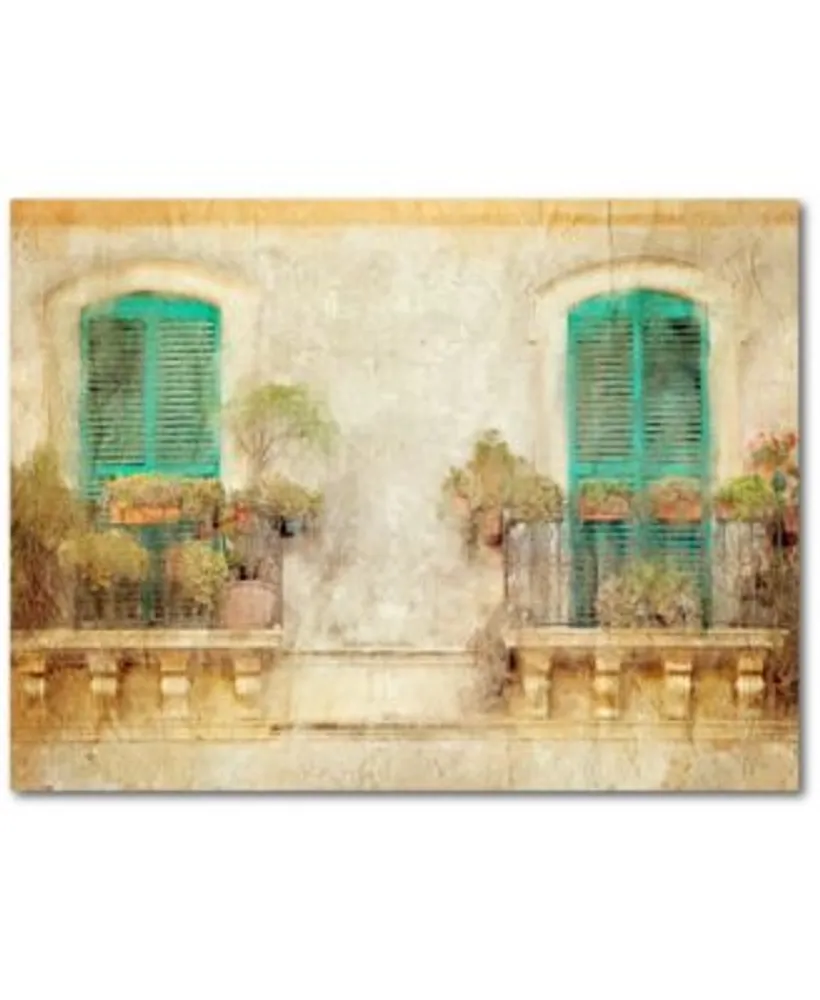 Courtside Market From The Balcony Gallery Wrapped Canvas Wall Art Collection