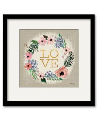 Courtside Market Love Flower Wreath Framed Matted Art Collection