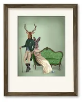 Courtside Market Mr. Deer and Mrs. Rabbit 16" x 20" Framed and Matted Art