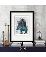 Courtside Market Elephant and Citadel 16" x 20" Framed and Matted Art