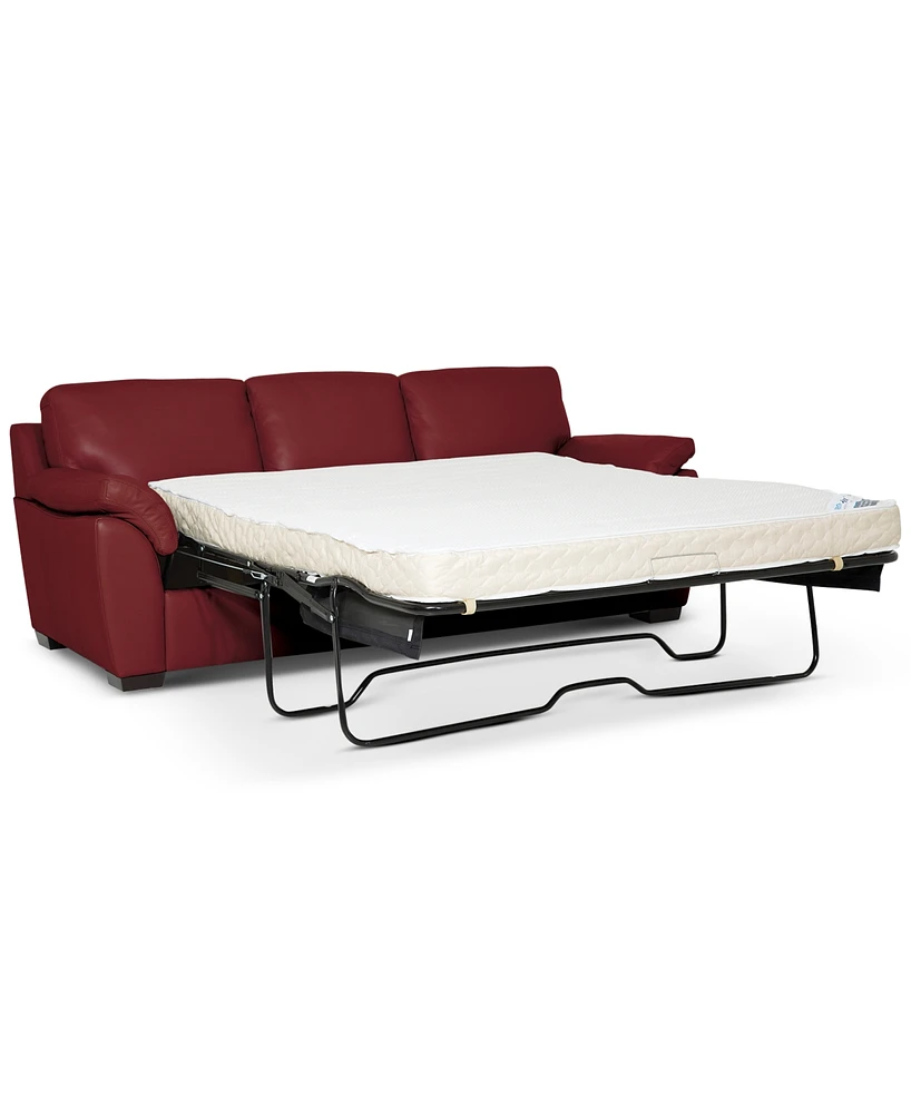 Lothan 87" Leather Queen Sleeper, Created for Macy's