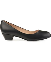 Journee Collection Women's Saar Round Toe Kitten Heel Pumps