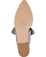 Journee Collection Women's Telulah Wide Width Bow Slip On Flat Mules