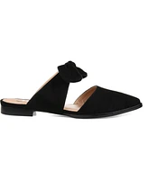 Journee Collection Women's Telulah Bow Slip On Flat Mules
