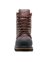 AdTec Men's 6" Steel Toe Waterproof Work Boot Dark Brown