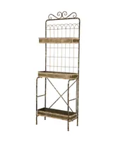 Glitzhome Farmhouse Metal Shelf