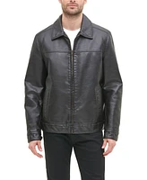 Tommy Hilfiger Men's Faux Leather Laydown Collar Jacket