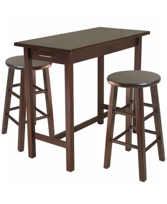 Sally 3-Piece Breakfast Table Set with 2 Square Leg Stools