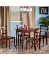 Pulman 5-Piece Extension Table with Ladder Back Chairs Set