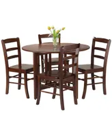 Alamo 5-Piece Round Drop Leaf Table with 4 Ladder Back
