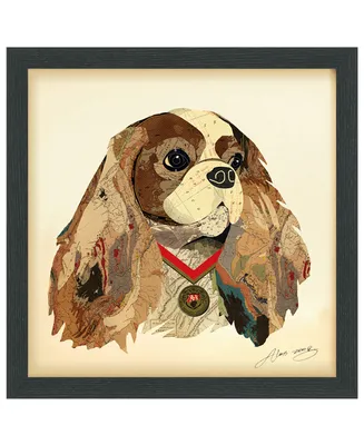 Empire Art Direct 'King Charles Spaniel' Dimensional Collage Wall Art - 17'' x 17''