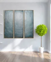 Empire Art Direct Concentric 3-Piece Textured Metallic Hand Painted Wall Art Set by Martin Edwards, 60" x 20" x 1.5"