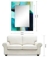 Empire Art Direct Reverse Printed Tempered Art Glass with Rectangular Beveled Mirror Wall Decor - 48" x 36''