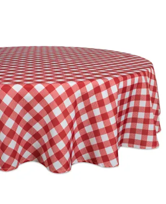 Check Outdoor Tablecloth with Zipper 60" Round