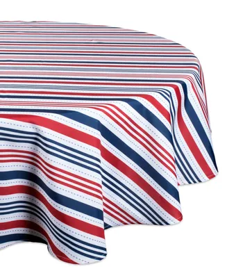 Patriotic Stripe Outdoor Tablecloth 60" Round