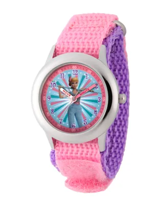 EwatchFactory Girl's Disney Toy Story 4 Bo Peep Pink Stainless Steel Time Teacher Strap Watch 32mm