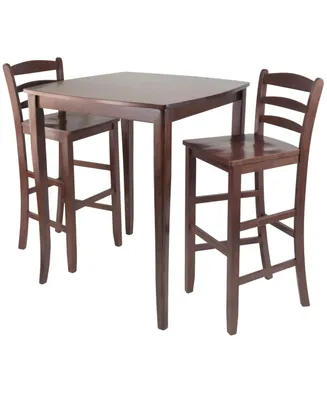 3-Piece Inglewood High/Pub Dining Table with Ladder Back Stool