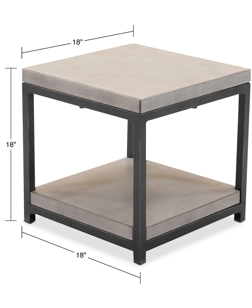 Closeout! Viewport Aluminum Double Shelf End Table, Created for Macy's